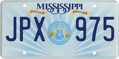 MS license plate JPX975
