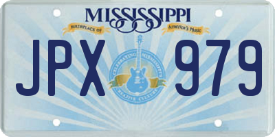 MS license plate JPX979