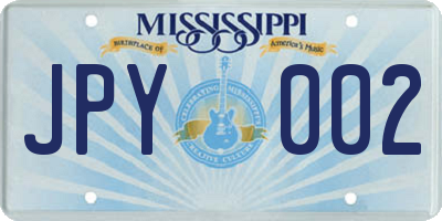 MS license plate JPY002