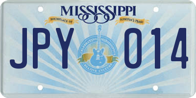 MS license plate JPY014