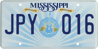 MS license plate JPY016