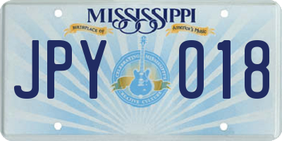 MS license plate JPY018