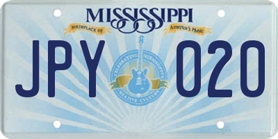 MS license plate JPY020
