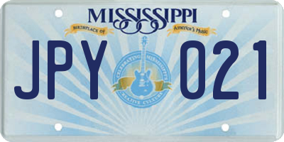 MS license plate JPY021