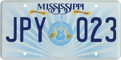 MS license plate JPY023