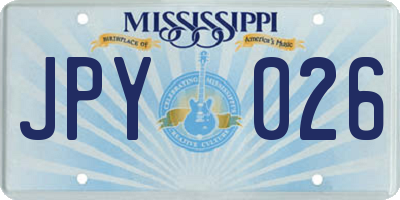 MS license plate JPY026