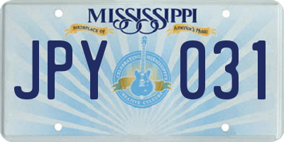 MS license plate JPY031