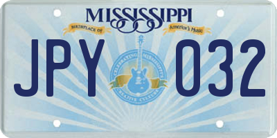 MS license plate JPY032