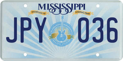 MS license plate JPY036