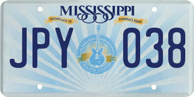 MS license plate JPY038