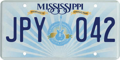 MS license plate JPY042