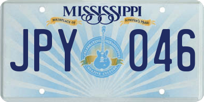 MS license plate JPY046