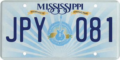 MS license plate JPY081