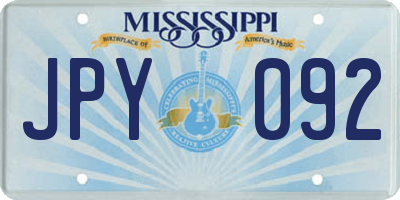MS license plate JPY092