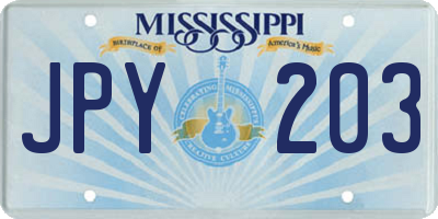 MS license plate JPY203