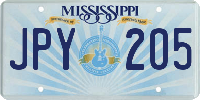 MS license plate JPY205