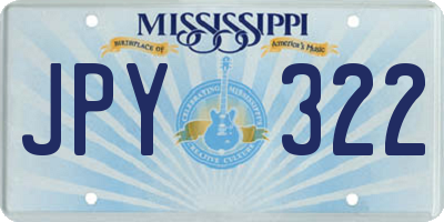 MS license plate JPY322