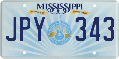 MS license plate JPY343