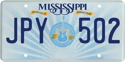 MS license plate JPY502