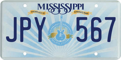 MS license plate JPY567