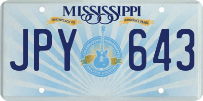 MS license plate JPY643
