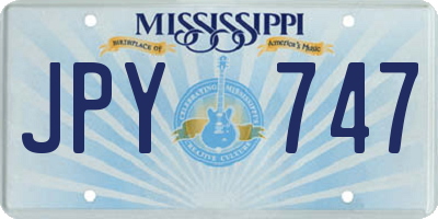 MS license plate JPY747