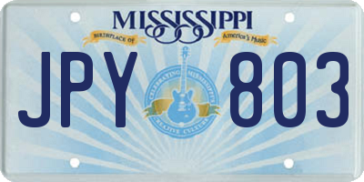 MS license plate JPY803