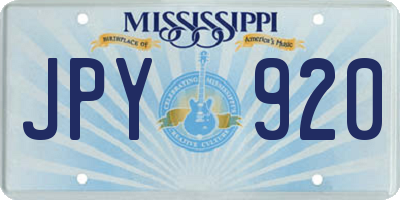 MS license plate JPY920