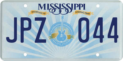 MS license plate JPZ044