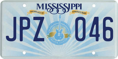 MS license plate JPZ046