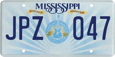 MS license plate JPZ047