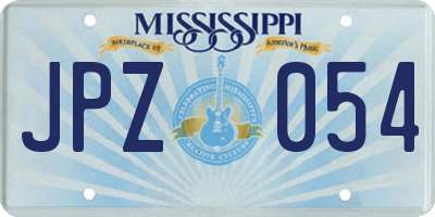 MS license plate JPZ054
