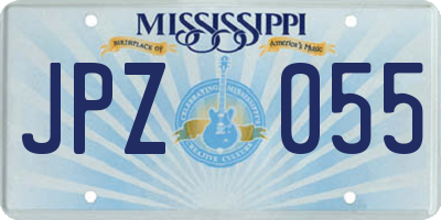 MS license plate JPZ055
