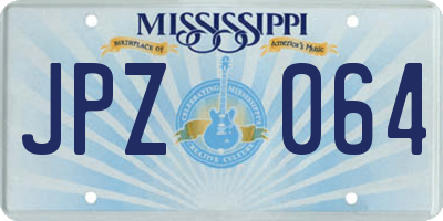 MS license plate JPZ064