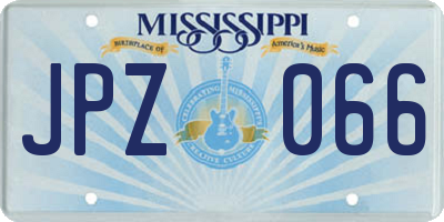 MS license plate JPZ066