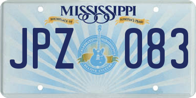 MS license plate JPZ083