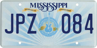 MS license plate JPZ084