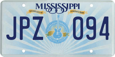 MS license plate JPZ094