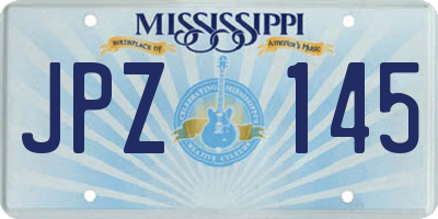 MS license plate JPZ145