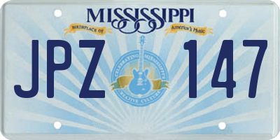 MS license plate JPZ147