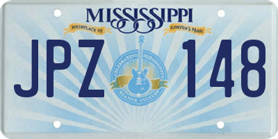 MS license plate JPZ148
