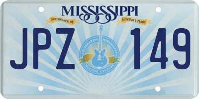 MS license plate JPZ149