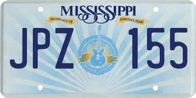 MS license plate JPZ155
