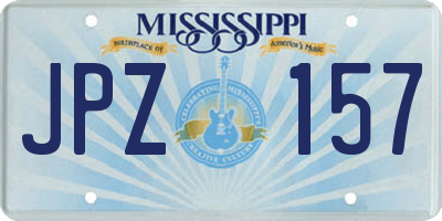 MS license plate JPZ157
