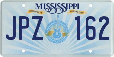 MS license plate JPZ162