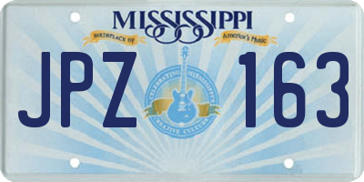 MS license plate JPZ163