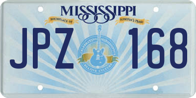 MS license plate JPZ168