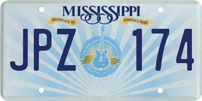 MS license plate JPZ174
