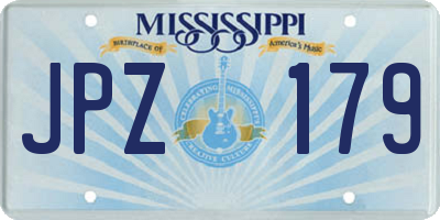 MS license plate JPZ179