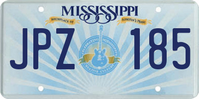 MS license plate JPZ185